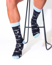 Eco-friendly bamboo socks. Sharks design. Size 6-11