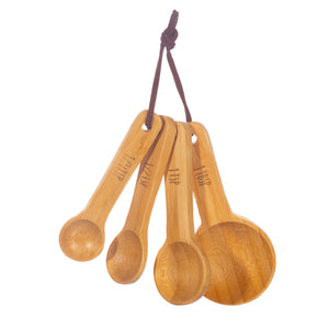 Bamboo measuring spoons - set of 4