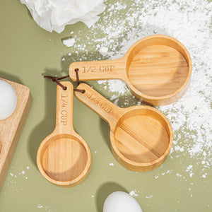 Bamboo measuring cups - set of 2