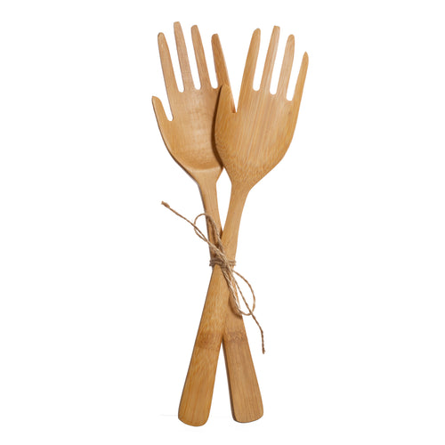 Bamboo salad servers - set of 2