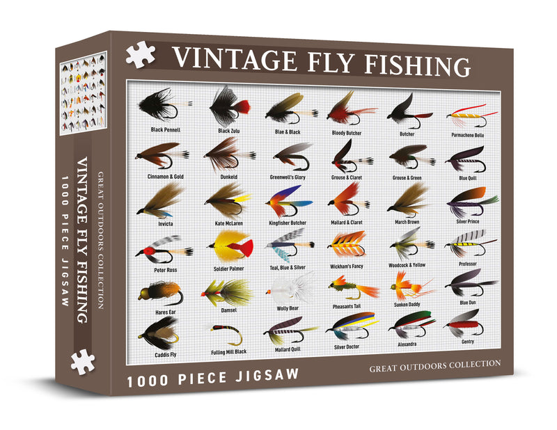 1000 Piece Jigsaw Puzzle - 'Classic Sportsman: Fly Fishing' Vintage Poster Art, Made In USA - View #4