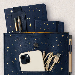 Moon and stars book and stuff pouch