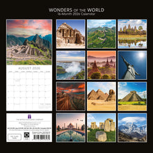 Wonders of the world 2026 calendar