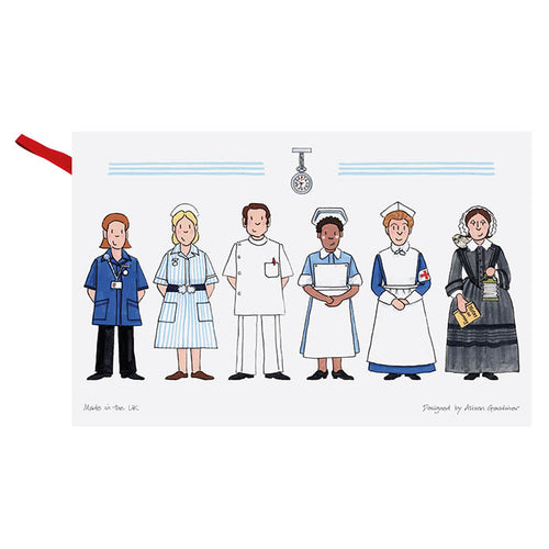Nursing 100% cotton tea towel by Alison Gardiner