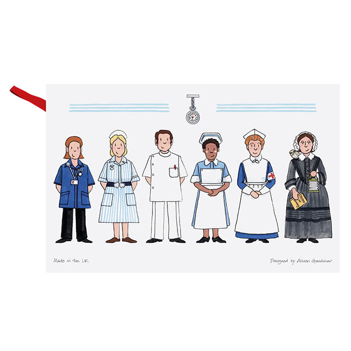 Nursing 100% cotton tea towel by Alison Gardiner