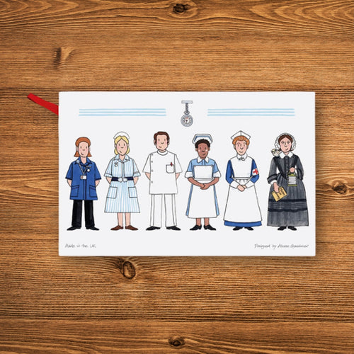 Nursing 100% cotton tea towel by Alison Gardiner