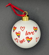Love heart fine bone china bauble