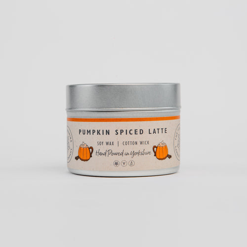 Pumpkin spiced latte tin candle