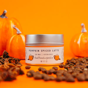 Pumpkin spiced latte tin candle