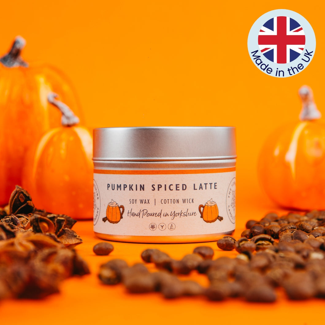 Pumpkin spiced latte tin candle