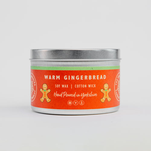 Warm gingerbread tin candle