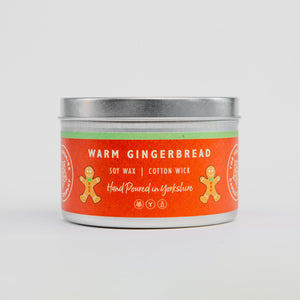 Warm gingerbread tin candle