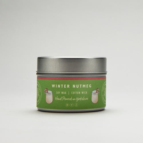Nutmeg tin candle