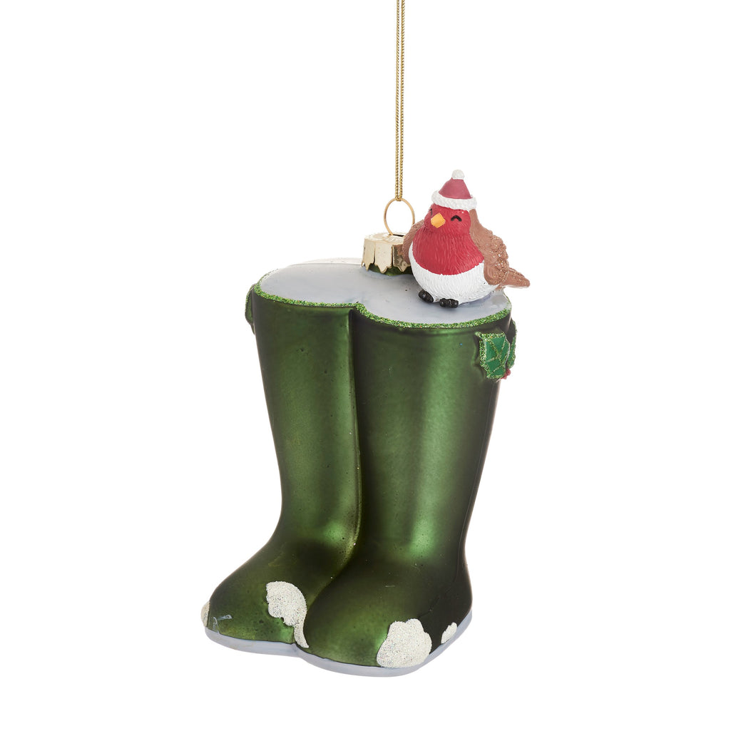 Christmas wellies bauble