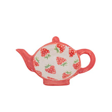Strawberry tea bag dish