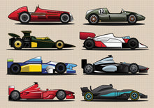 Grand Prix cars - 99 piece mini jigsaw puzzle