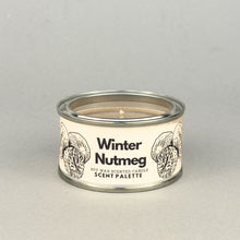 Winter nutmeg single wick candle tin