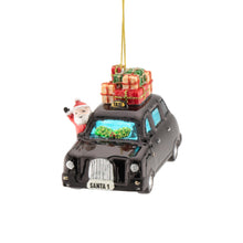 Santa taxi bauble