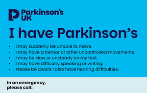 Parkinson’s alert card