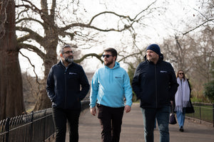 Parkinson's UK unisex lightweight fleece jacket in navy made from 43 recycled plastic bottles - navy