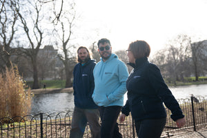 Parkinson's UK unisex lightweight fleece jacket in navy made from 43 recycled plastic bottles - navy