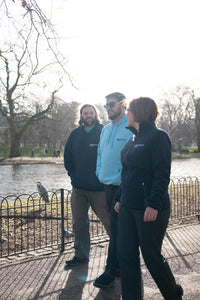 Parkinson's UK unisex lightweight fleece jacket in navy made from 43 recycled plastic bottles - navy