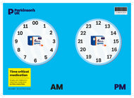 Wipeable clock poster - A4