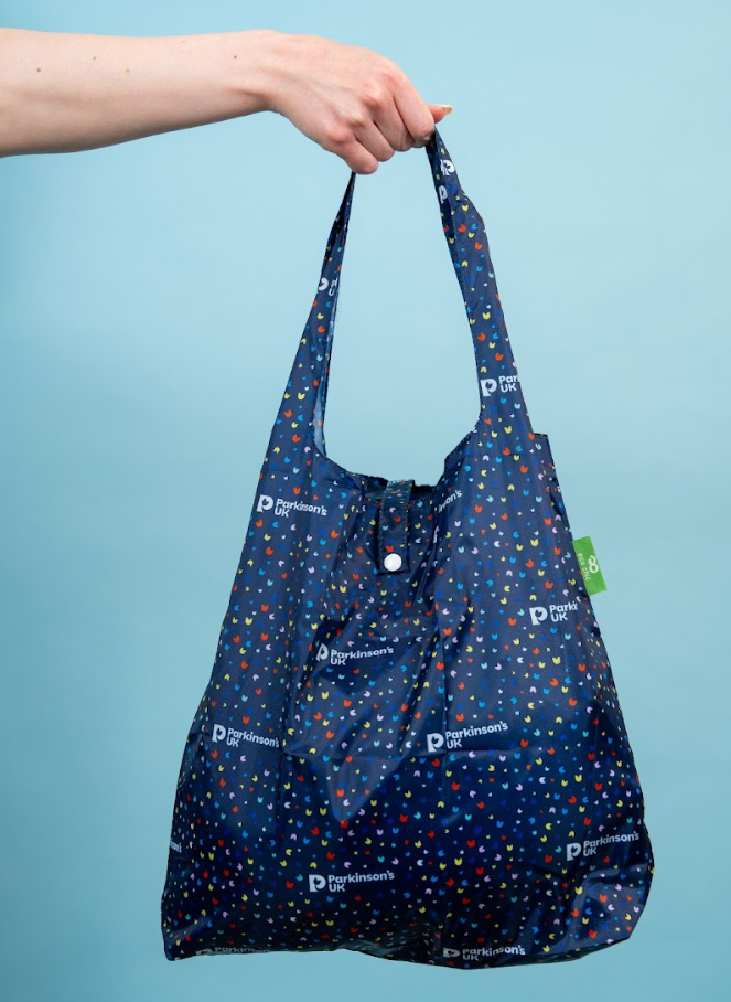 Parkinson's UK eco-friendly tulip design foldaway shopper