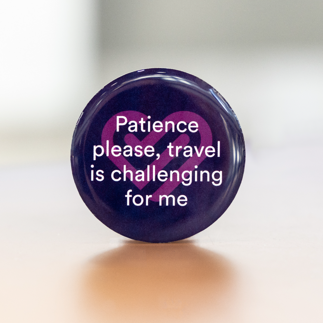 Trainline badge. Patience please, travel is challenging for me
