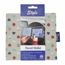 Permit holder - Strawberry linen