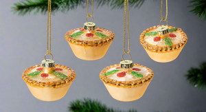 Mini mince pie baubles - set of 4