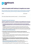 Letter to hospital staff - 2 versions