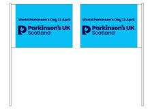 World Parkinson's Day hand held flags - 4 versions. Coming soon!