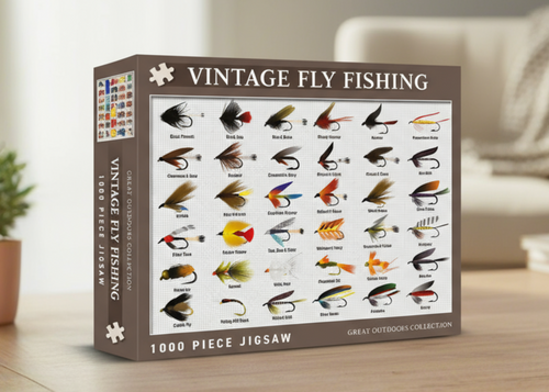 Vintage fly fishing 1000 piece jigsaw puzzle