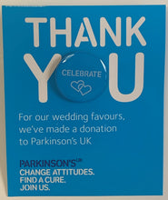Parkinson's UK charity wedding favours. Celebrate. Pack of 10.