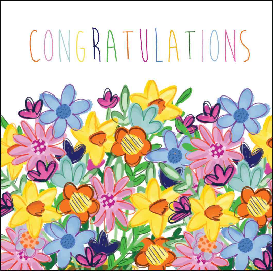 Congratulations greeting cards. Pack of 6 cards. 2 design pack. Greeting: Congratulations. Clearance sale
