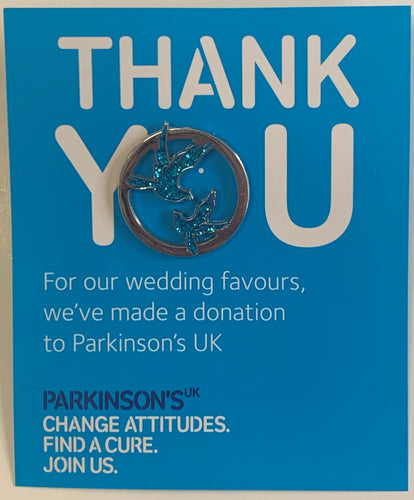 Parkinson's UK charity wedding favours - Love birds. Pack of 10.