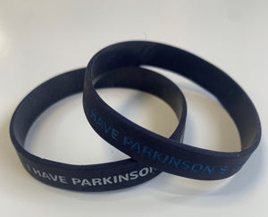 New! Parkinson's UK 'I have Parkinson's' wristband twin pack