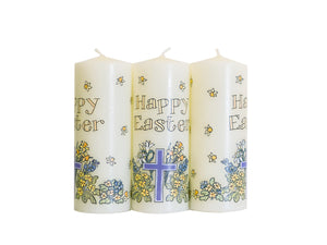 Easter Cross candle by Alison Gardiner