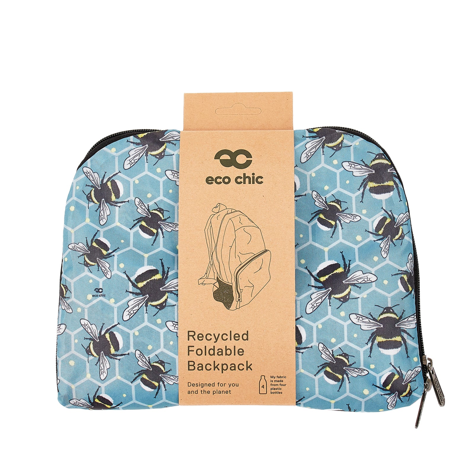 Eco Chic Backpack Made From Plastic Bottles ECO CHIC Foldaway Back