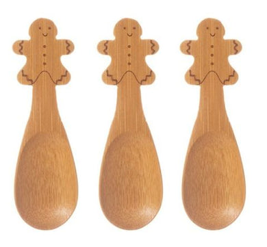 Gingerbread bamboo spoons set of 3