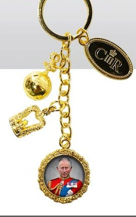 King Charles III coronation keyring or handbag charm