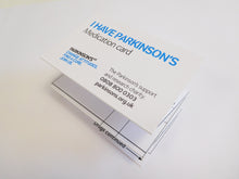 Parkinson’s medication card - Parkinson's shop